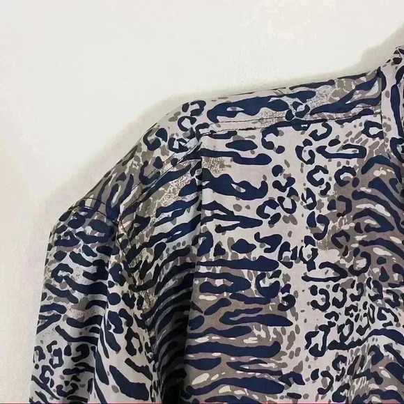 Fuda Vintage Multi-Tone Brown Animal Full Zip 100% Silk Jacket Size M - Picture 4 of 14